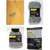 Resim Polikur 3219 Güderi Bez & Spark 7040 Sünger & Spark 7050 Eldiven & Spark 2316 Peluş Bez 4'lü Set 