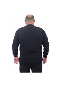 Resim Mocgrande Erkek Büyük Beden Sıfır Yaka Basic Triko Kazak 23750 Lacıvert-Lacıvert Lacivert 
