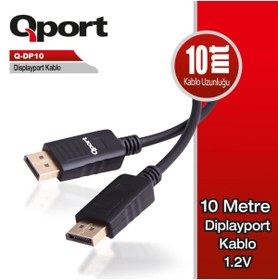 Resim Qport Q-Dp10 Display Port 1.2V 10M Kablo 