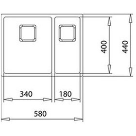 Resim Teka Eviye Paslanmaz Çelik Fle x Linea Rs15 2B 580 