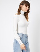 Resim Düğme Detaylı Triko Kazak 