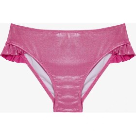 Resim Pembe Kız Çocuk Shiny Üçgen Bikini Takımı 