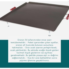 Resim Firstwork Ocak Üstü Kare Sac Bazlama Börek Katmer Sacı 