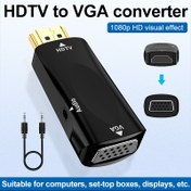 Resim HD TV'den VGA'ya Adaptör, Monitöre, Dizüstü Bilgisayara, Bileşik Bilgisayara, Masaüstü Bilgisayara, Projektöre, HD TV'ye, Chromebook'a, Ultrabook'lara ve Daha Fazlasına Uyumlu Sesli 1080P HD TV Erkekten VGA Dişiye Dönüştürücü 