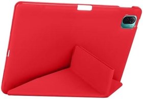 Resim Kilifplus Xiaomi Mi Pad 5 Tablet Kılıfı Standlı Tri Folding Kalemlikli Silikon Smart Cover - Kırmızı 