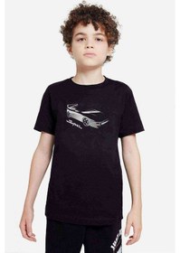 Resim Tshirthane Supra Baskılı Unisex Çocuk Siyah T-Shirt (528315301) 