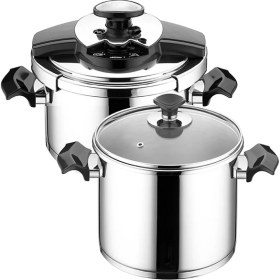 Resim Aryıldız Milano Kanka Düdüklü Tencere Seti - Siyah - 3,5 Lt + 5,5 Lt 