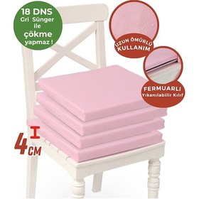 Resim Xpermate 4'lü Sandalye Minderi Su İtici Kumaş 40 x 40 CM Pembe 