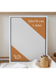Resim Beyaz Çerçeveli Tuval 50 x 70 CM Yatay & Dikey Profesyonel %100 Pamuk Boş Tablo 