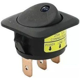 Resim Be-132d Ledli On- Off Anahtar 25a 12v Dc 3 Bacaklı 