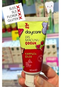Resim Çocuk Diş Macunu 50 Ml X 3 Adet - Karpuz & Çilek Aromalı, Florürsüz, 3+ Yaş Avantaj Paketi 