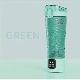 Resim Fochsia Yeşil 700ml Dijital Ekranlı Usb Şarjlı Protein Shaker Karıştırıcı Abs Fitness Seyahat Diğer 