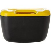 Resim Sarı Dayanıklı Çöp Kutusu Çıkarılabilir Kancalar Enkaz Tutucu Araç Araç İçin Hafif Çöp Kutusu 