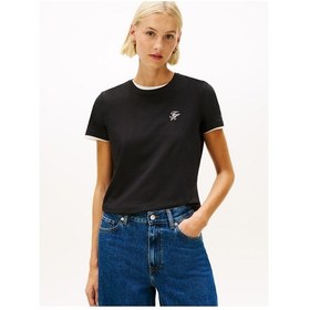 Resim Th Scrıpt Reg C-nk Ss Tee Kadın Siyah T-shirt - Ww0ww47809 Siyah 