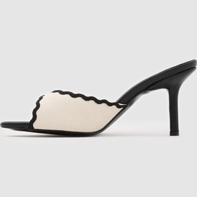 Resim SUVEA WAVY Shape Heels - BEYAZ SİYAH / 39 