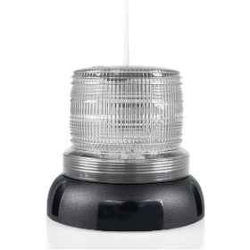 Resim Mesan Ø110 Uçak İkaz Lambası Led Kırmızı Yedekli Pc Abs Kuşsavar Kırmızı 12-60vdc Ms 628.12-60vdc 