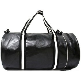 Resim Unisex Suni Deri 2 Gözlü Geniş Hacimli Spor Çantası Siyah Al4348 