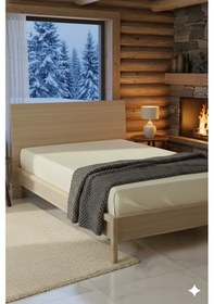 Resim %100 Pamuk Ranforce Premium Tek Kişilik Plus Lastikli Çarşaf - Kr Krem 