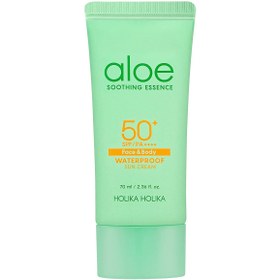 Resim Holika holika aloe soothing essence waterproof sun cream spf50+ - aloe yatıştırıcı özlü güneş kremi 70ml 