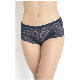 Resim G-box 929 Kadın Dantelli Şort - Lacivert - M Lacivert 