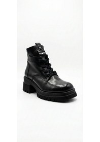 Resim Siyah Kadın Hakiki Deri Günlük Topuklu Bot 712.2332 Siyah 