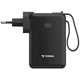 Resim Torima TRM-1017 10000 mAh Hızlı Şarj Dijital Göstergeli Powerbank Siyah 