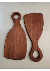 Resim Kahve Sunumu Kesme Tahtası 2'li 