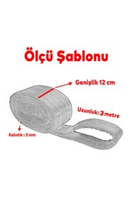 Resim Badem10 Sapan Polyester Spanzet ( 5 Ton 3 Metre ) Kırmızı Sağlam Yük Kaldırma Taşıma İndirme Halat 