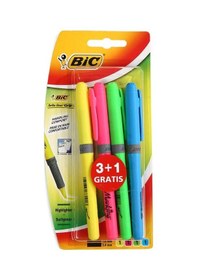 Resim Bic Brite Liner Grip Fosforlu Işaretleme Kalemi 4 Renk 824757 Çok Renkli 