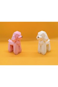 Resim shop Modern ve Şık: 3D Baskı Geometrik Köpek Figürü 