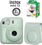 Resim Fujifilm Instax Mini 12 Yeşil Fotoğraf Makinesi Deri Çanta Ve 20'li Film Hediye Seti-fotsı00197-st3-20-dk 