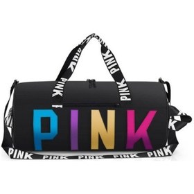 Resim Seyahat Çantası, Spor Çantası, Spor Çantası, Silindir, El Çantası Siyah El / Omuz Çantası Kadın Büyük Boy 320022 Kırmızı 