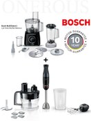 Resim Bosch El Blender Seti 1000W + Çırpıcı, Doğrayıcı ve Karıştırıcı Mutfak Robotu 800W 