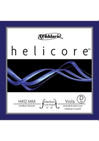 Resim D'addario H412mm Helicore Tek Viyola Re D Teli Medium Scale 