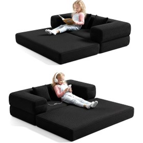 Resim foamly 140x70 cm Modüler Çocuk Koltuğu - Fonksiyonel Oyun Minderi ve Kanepe Tamamen Sünger 