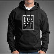 Resim venüsdijital Dayı Baskılı Siyah Hoodie 