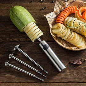 Resim 1 set, 304 Paslanmaz Çelik Sebze Çekirdeği Çıkarıcı, Döner Meyve Çekirdeği Çıkarıcı, Çok Fonksiyonlu Sebze Çekirdeği Çıkarıcı, Meyve Deliği Kazıcı, Mutfak Malzemeleri, Mutfak Aletleri 