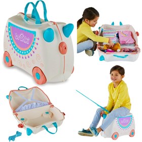 Resim Trunki Lama Lola Binilen ve Sürülen Çocuk Bavulu 