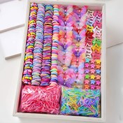 Resim 881 Parça Masal Saç Tokası Seti, Bol Miktarda Scrunchie'ler, Kelebek Tokalar, Yıldız BB Tokaları, Küçük saç tokası Tokalar vb. İçerir - Kızlar ve Bayanlar için Sevimli ve Tatlı Stiller için Gerekli, Her Mevsim Günlük Kullanım için Mükemmel 