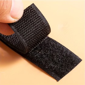 Resim Yüzey Dokulu - 200.0cm Uzunlukta Siyah Cırt Cırt Bant - Ayakkabı ve Giysi için Dayanıklı Polyester Cırt Cırt Bant, Kolay Uygulanır, Ayakkabı Klipsleri 