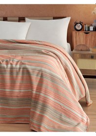 Resim Vicuna Home 4 Mevsim Pamuklu Battaniye - Çift Kişilik Pudra 