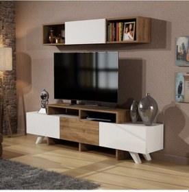 Resim Tv Ünitesi Arzu Beyaz Ceviz 150 Cm 