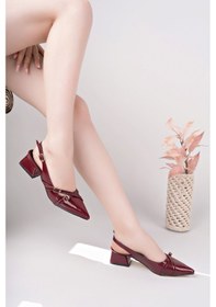 Resim Luis A Costa 3 Tokalı Bordo 4 Cm Abiye Ayakkabı Renkli 