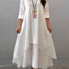 Resim Şık ve Rahat Kadınlar İçin Plus Beden İki Parçalı Elbise 