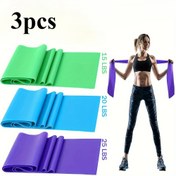 Resim 3 Adet Yoga Direnç Bantları Seti, 4 Direnç Seviyesi ile TPE Elastik Ulaşım Bantları, Fitness, Yoga, Pilates, Güç Eğitimi için Spor Eğitsel Ekipmanları 