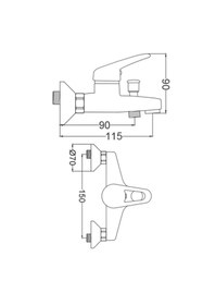 Resim Gms Lale Mix Banyo Duş Bataryası 