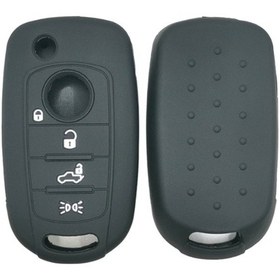 Resim Fiat Egea Anahtar Kılıfı Siyah Silikon 2015 2018 - Egea Anahtar Kabı - Fiat Egea Cross Uyumlu 