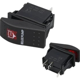 Resim Powermaster sintine Pompa Sembollü Işıklı 3 Pinli On-Off 12-24V Marin Switch 