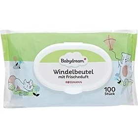 Resim SDT Group Dreambaby Babydream Kirli Bebek Bezi Çöp Torbası Pudra Kokulu 100'LÜ 