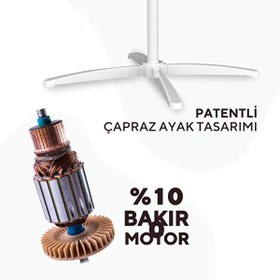 Resim Kumtel KTF-290 Beyaz Vantilatör 16" (3P) 